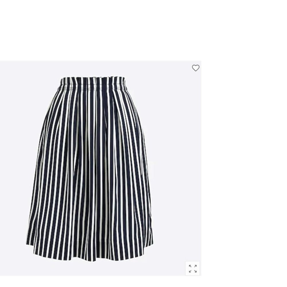 JCrew Black White Striped Skirt 4